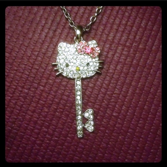 COPY - Hello Kitty Silver Necklace w/ Crystal Rhinestones - Picture 3 of 3